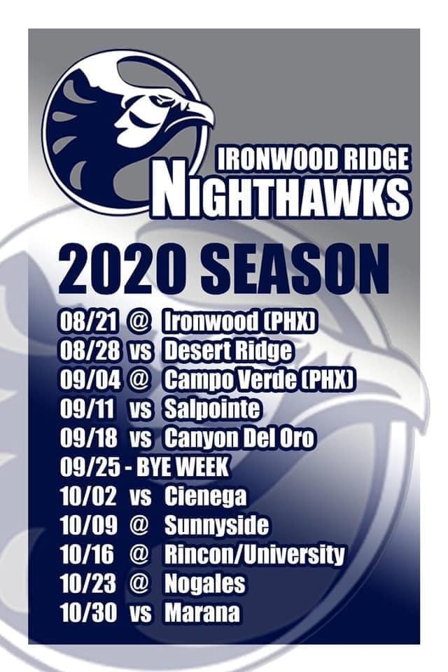 Ironwood Ridge Football’s Tentative 2020 Schedule Includes Game with